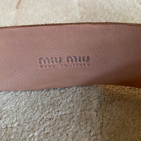 Miu miu suede finish leather belt with brass hardware - Picture 6 of 8